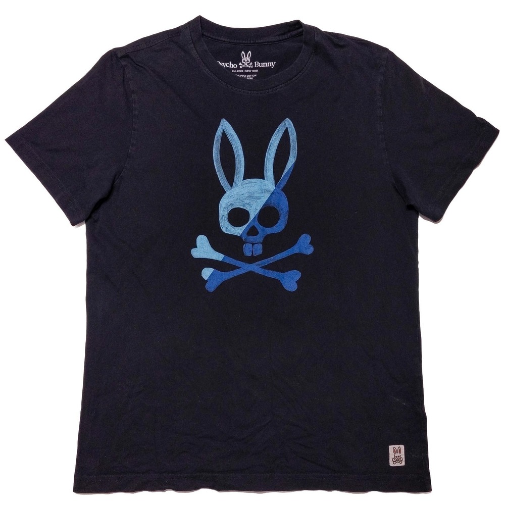 PSYCHO BUNNY Short Sleeve T-Shirt Black Size 4 ~ Small S